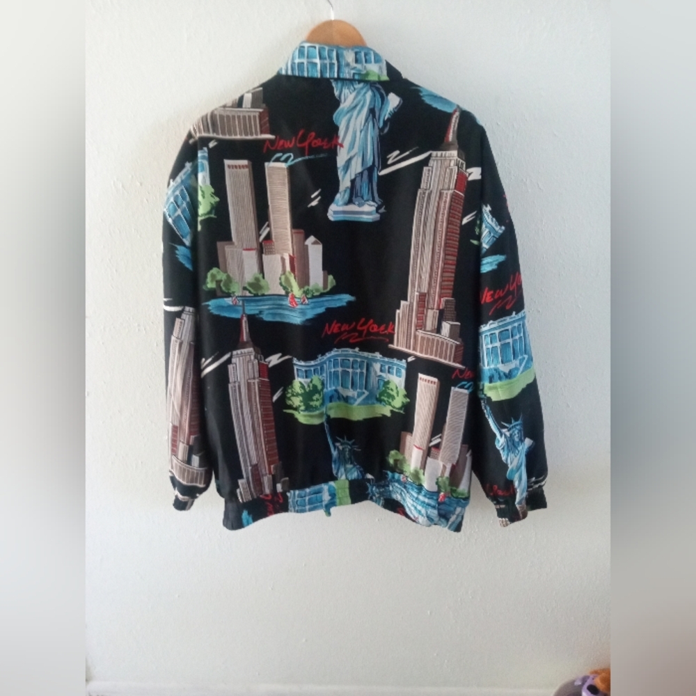 FUDA International Vintage New York City Silk Bomber Jacket | 2X - Picture 10 of 12